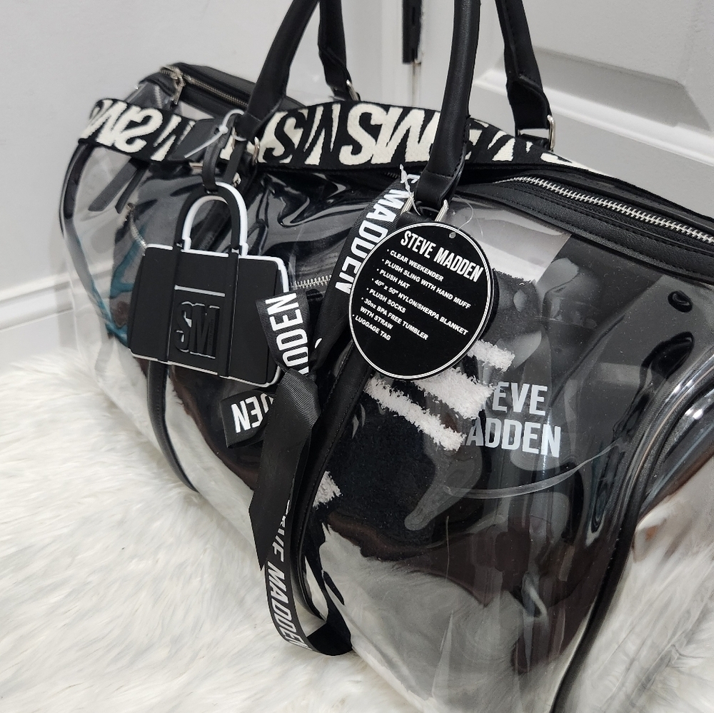 🖤▪️Steve Madden ▪️ Black 6 PC Travel clear Gift Set "the cozy set" - Picture 11 of 13
